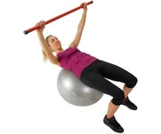 Gimnastikos kamuolys Gymball 75cm violetinis+pakuotė