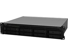 SYNOLOGY RS1221RP+ 8 skyrių NAS-Rackmount AMD Ryzen V1500B keturių branduolių 2,2 GHz 4GB DDR4 iki 32GB RJ-45 4x1GbE 2xUSB 3.2 1xeSATA