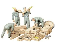 Tamiya vokiečių tanko amunicijos krovimo ekipažo figūrėlės 1/35 (35188)