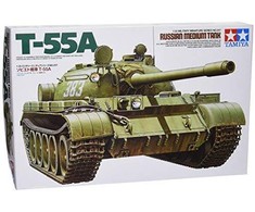 Tamiya T-55A rusiškas vidutinis tankas 1/35 plastikinis modelis