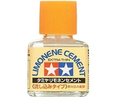 Tamiya limoneno klijai, citrinos kvapo, ypač skysti, 40 ml (87134)