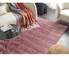 Beliani Lumarko kilimas su viskoze 140 x 200 cm rožinės GESI II!