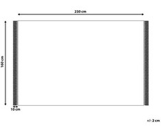 Beliani Lumarko medvilnės kilimas 160 x 230 cm juodas SAZLI!