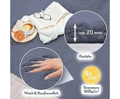 Strado Triušių kilimas Strado 60x120 DeepGrey (Pilkas) universal