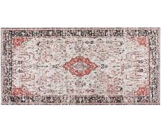 Beliani Medvilnės kilimas 80 x 150 cm raudona su smėlio ATTERA Lumarko!