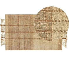Beliani Džiuto kilimas 80 x 150 cm smėlio spalvos KARKIN Lumarko!