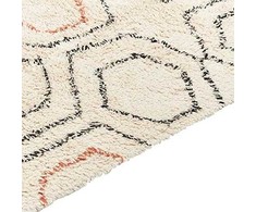 Beliani Medvilnės kilimėlis 80 x 150 cm beige- oranžinė HAJIPUR Lumarko!