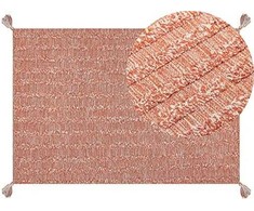 Beliani Kilim MUGLA oranžinis 160 x 230 cm medvilninis