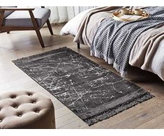 Beliani Lumarko Vicous kilimas 80 x 150 cm tamsiai pilka HANLI!