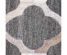 Beliani Kilimas ROLUNAY tamsiai pilkas 140 x 200 cm natūrali oda