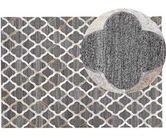 Beliani Kilimas ROLUNAY tamsiai pilkas 140 x 200 cm natūrali oda