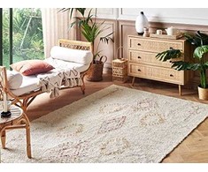 Beliani Lumarko medvilnės kilimas 140 x 200 cm BETTIAH smėlio!