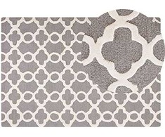 Beliani Kilimas ZILE Pilkas 140 x 200 cm Vilna