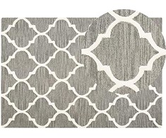 Beliani Vilnos kilimas 140 x 200 cm pilkas