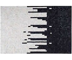 Beliani Odos kilimas 160 x 230 cm juodas ir baltas BOLU