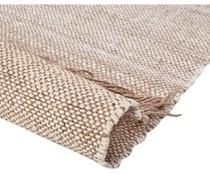 Beliani Kilimas SAMLAR Rudo spalvos 140 x 200 cm džiutas