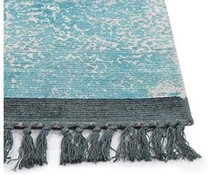 Beliani Lumarko Viscous kilimas 140 x 200 cm mėlyna su smėlio spalvos AKARSU!
