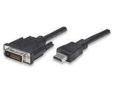 StarTech MANHATTAN HDMI kištukas į DVI-D 24+1 kištuką, dviguba jungtis, 1,0 m (3 pėd.), Juodas 322782