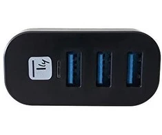 TECHLY Mini Rotating Hub su 3 USB 3.0 prievadais Juodas