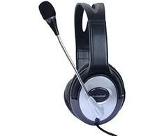 Ausinės TECHLY Stereo Headphone su mikrofonu ir Volume Control