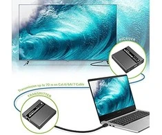 TECHLY HDMI Extender 1080p Real Time Cat6/6a/7 iki 70m EDID IR