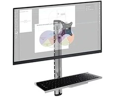 Techly ICA-PLW 01 laikiklis / stovas 68,6 cm (27 colių) monitoriams, sieninis, sidabrinis