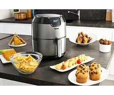 Tefal Easy Fry EY401D gruzdintuvė Karšto oro gruzdintuvė 4,2 L Vienas Juoda, Nerūdijančiojo plieno Autonominės 1500 W