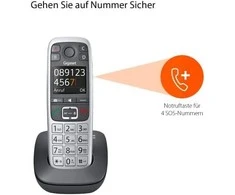 Gigaset fiksuotojo ryšio telefonas Gigaset E560 telefonas pilkas / sidabrinis S30852-H2708-B101
