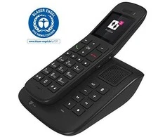 Telekom Sinus A32 didelio mygtuko belaidis telefonas su atsakikliu juodmedžio