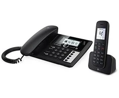 Telekom Sinus PA 207 Plus 1 juodas stalinis telefonas + ragelis l