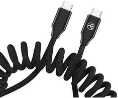 Tellur Extendable USB-C to USB-C Cable PD60W iki 1.8m Juodas