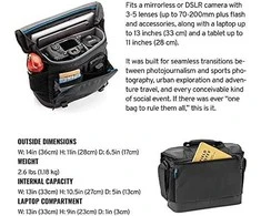 Krepšys fotoaparatui - Tenba DNA 13 DSLR messenger krepšys fotoaparatui ir nešiojamam kompiuteriui - Juodas