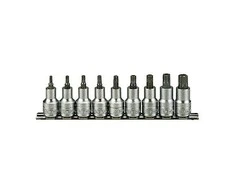 TengTools Galvučių su antgaliais rinkinys Teng Tools M1213TX; TORX; 1/2''; 9 vnt.