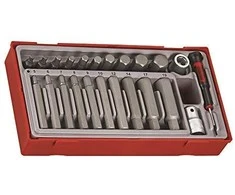 TengTools Sukimo antgalių rinkinys Teng Tools TTHEX23; 23 vnt.