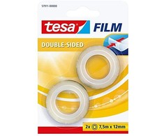 Tesa tesafilm rolka 7,5m 12mm dwustronny blister 2vnt..