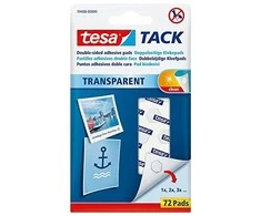 Płatki tesa tack lipnios pagalvėlės, 72 vnt. skaidrios (h5940002) (h5940000)