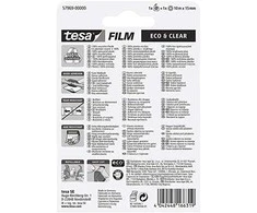 Ekologiška lipni juostelė TESA Film eco &amp; clear, su dėklu, 15mm x 10m, skaidri