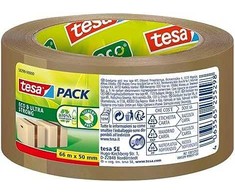 Tesa tesapack adhesive tape Eco* ultra strong PP, 66m x 50mm, ruda, 58299