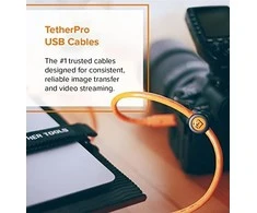 Tether Tools TetherPro USB-C į USB-C Dešinis kampas juodas