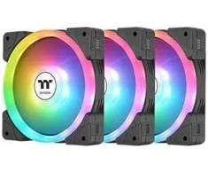 „Thermaltake“ SWAFAN EX14 ARGB ventiliatorius, juodas, 3 pakuotės (CL-F168-PL14SW-A)