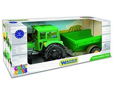 WADER 35020 Traktorius Farmer su priekaba kartoninėje dėžėje