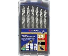 Grąžtas Tivoly Metalo grąžtų rinkinys 1-13mm, "Smart Point" pakopinis antgalis, 25vnt