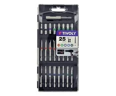 Tivoly Antgalių rinkinys su spalvų kodais, 25 mm ir 50 mm antgaliai + magnetinis antgalių laikiklis. 25 vnt
