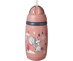 TOMMEE TIPPEE TTP447825 Vandens butelis su šiaudeliu Superstar 266ml rožinis