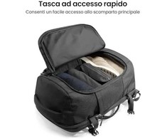 Travel Nešiojamas kompiuteris Backpack Tomtoc Navigator-T66 17"/40L (juodas)
