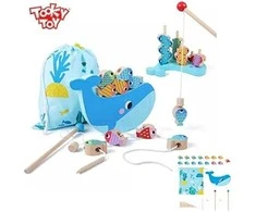 Tooky Toys TOOKY TOY Medieninė Žaidimų Rinkinys Banginys ir Žuvytės 4 Viename