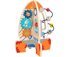 Tooky Toys Tooky Toy didelė medinė edukacinė raketa