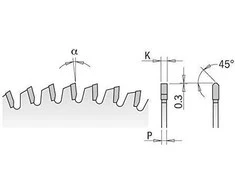 Pjovimo diskas aliuminiui CMT 297; 330x3,2x30; Z96; -6°