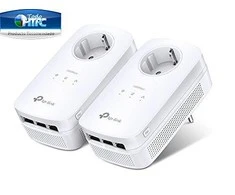 TP-Link AV1300 3 prievadų "Gigabit Passthrough Powerline" elektros tinklo adapterio pradinis rinkinys (TL-PA8030P KIT)