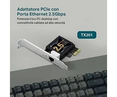 TINKLO KORTELĖ ETHERNET PCIE TL-TX201 2.5 Gigabit Ethernet TP-LINK